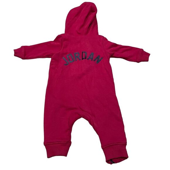 Jordan Red Hooded Footie Pajamas - Picture 1 of 3
